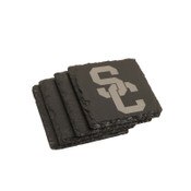 USC Trojans SC Interlock 4 Pack Slate Coaster Set